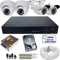 Sistema De Vigilância 4 Câmeras Full Hd Com Infravermelho Dvr 4 Ch