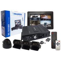 Sistema DVR Monitoramento e Gravação Automotiva Profissional p/ Caminhão, Ônibus, Vans, Micro-ônibus Roadstar - RS900BR