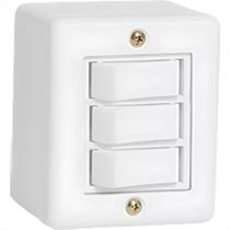 Sistema Ilumi Bege 3 Simples Com Placa+Caixa 6119 Sistema Ilumi Bege 3 Simples Com Placa+Caixa 6119
