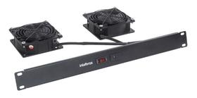 Sistema Kit Ventilação 2 Ventiladores Para Rack 19 Intelbras