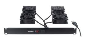 Sistema Kit Ventilação 4 Ventiladores Para Rack 19 Intelbras