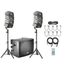 Sistema Line Array Sub 15 Polegadas Com 2 Torres De 4 Vias 800w Com Bluetooth USB CSR