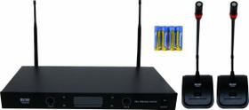 Sistema Microfone Gooseneck Duplo Sem Fio Uhf Csr 820b 820 B