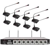 Sistema Microfone Gooseneck Sem Fio Conferência Pyle Pro