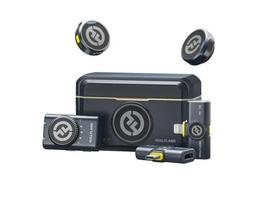 Sistema Microfone Lapela Duplo Hollyland Lark M2 Combo Wireless para Câmeras e SmartPhones