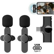 Sistema Microfone Lapela Duplo Otto K3 360 Wireless para SmartPhone USB-C (2.4GHz)