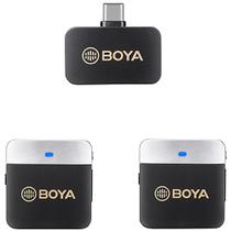 Sistema microfone sem fio by-m1v4 duplo usb-c