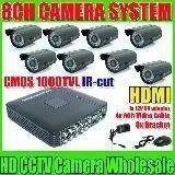 Sistema Monitoramento Completo 8 Câmeras 1000 Linhas Ir-cut - CCVT