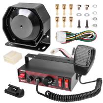 Sistema PA de sirene policial Winstor 8 tons 200W 12V com microfone