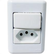 Sistema Perlex Branca (1 Simples+Tomada 20A) 3081/15Br Sistema Perlex Branca (1 Simples+Tomada 20A) 3081/15Br