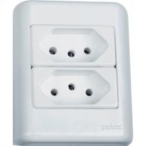 Sistema Perlex Branca (2 Tomadas 10/10A) 3011/11Br Sistema Perlex Branca (2 Tomadas 10/10A) 3011/11Br