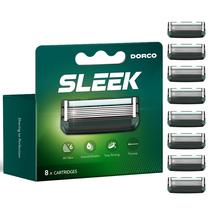Sistema Razor DORCO SLEEK de seis lâminas com cartucho de recarga (pacote com 8)