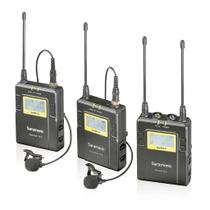 Sistema sem fio duplo para câmera com microfone lapela duplo