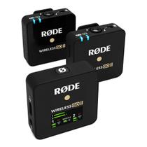 Sistema sem fio RØDE Wireless Go II de canal duplo com microfone