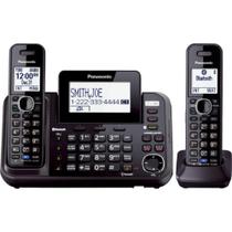 Sistema telefônico sem fio Panasonic de 2 linhas com 2 aparelhos - Secretária eletrônica, Link2Cell, conferência tridirecional, bloco de chamadas, DECT 6.0 de longo alcance, Bluetooth - KX-TG9542B (preto) Sistema telefônico sem fio Panasonic de 2 linhas com 2 aparelhos - Secretária eletrônica, Link2Cell, conferência tridirecional, bloco de chamadas, DECT 6.0 de longo alcance, Bluetooth - KX-TG9542B (preto)