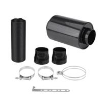 Sistema Universal De Admissão De Ar Frio Em Fibra De Carbono 76mm 3 Polegadas Com Caixa De Filtro E