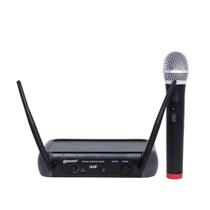 Sistema Wireless Microfone Sem Fio Uhf Lexsen Frequência Fixa UHF