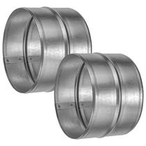Sistemas de ventilação com conector de duto, aço galvanizado, 6", pacote com 2
