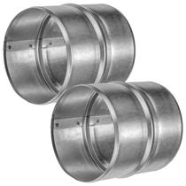 Sistemas de ventilação com conector de duto em aço galvanizado de 4 polegadas, pacote com 2 Sistemas de ventilação com conector de duto em aço galvanizado de 4 polegadas, pacote com 2