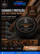 SIX Creme Graxo 150g para Hidratar, Proteger e Dar Brilho Duradouro ao Couro