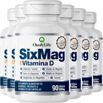 Sixmag Magnésio E Vitamina D3 6 X 90 Cápsulas Qualylife