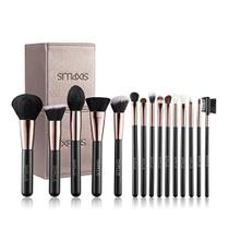 SIXPLUS Maquiagem Pincéis Set, 15Pcs Café Professional Makeup Brush Set com Travel Case para Corretivo Eyeshadow Foundation Pó Blush, Caixa de Armazenamento Magnético, Guia, Capas, Melhor Kit de Pincel de Maquiagem Presente para Mulheres Namorada Mãe