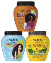 SKALA Mais Cachos, Crespos e Maracujá Creme 2 em 1 (Kit com 3 unidades) - 3 kg