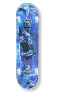 Skate Adulto Infantil Lixa 78,5cm Kit Proteção Completo B - Shark Blue