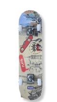 Skate Adulto Infantil Lixa 78,5cm Kit Proteção Completo K
