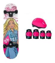 Skate Barbie Com Acessórios De Segurança F00105 Fun