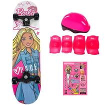 Skate Barbie com Acessorios de Seguranca P.a.c.e FUN F0010-5