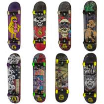 Skate Black Sheep Feminino Masculino Iniciante Semi Profissional Completo Montado Com Lixa