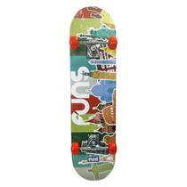 Skate Board Infantil Funs Iniciante Esporte Suporta Até 50Kg