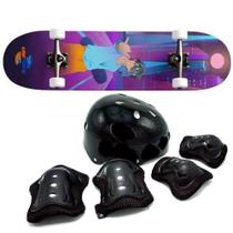 Skate Com Kit De Proteção Unitoys Ref.1042 - Shape Skatista