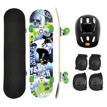 Skate com Kit Proteção DM Radical 78,5cm Suporta até 50kg Skate com Kit Proteção DM Radical 78,5cm Suporta até 50kg