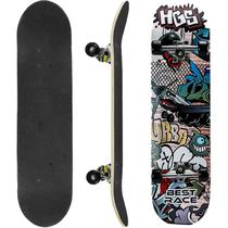 Skate Completo Montado Estampado Suporta 60kg Iniciantes - BBR Toys Skate Completo Montado Estampado Suporta 60kg Iniciantes - BBR Toys
