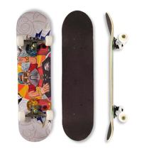 Skate Completo Montado Estampas Shape Maple com Trucks e Rodas