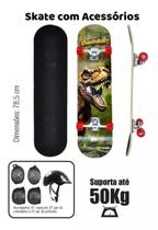 Skate Criança Com Proteção Dm Radical Dinosssauro