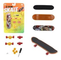 Skate De Dedo C/Lixa Fingerboard +Pcs Brinquedo Barato