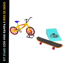 Skate de dedo fingerboard bicicleta de dedo Kit 2 brinquedos - artbrink