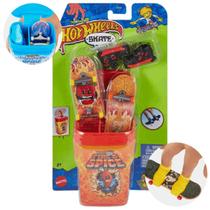Skate de Dedo Hot Wheels com Conteiner de Armazenagem