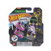 Skate de dedo Hot Wheels tartarugas Ninja Donatello c/ tenis