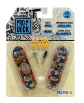 Skate de Dedo Pro Deck Fingerboard c/ ferramenta acessórios 2 unidades