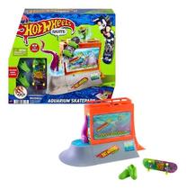 Skate E Rampa Hot Wheels Skatepark Aquário Mattel
