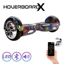Skate Eletrico 6,5" Avengers HoverboardX com Led e Bolsa