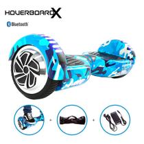 Skate Elétrico 6,5 Azul Militar HoverboardX Bluetooth e Bols