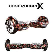 Skate Eletrico 6,5 Caveira Mexicana Flores HoverboardX Smart