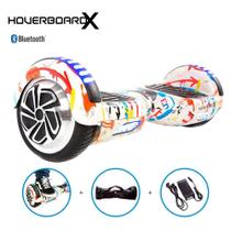 Skate Elétrico 6,5 Grafite HoverboardX com Bluetooth e Bolsa Skate Elétrico 6,5 Grafite HoverboardX com Bluetooth e Bolsa