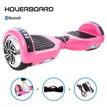 Skate Elétrico 6,5 Rosa Hoverboard com Bluetooth e Bolsa
