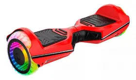 Skate Elétrico Hoverboard RAVEBOARD Drop 500w c Bluetooth e LED Infinito vermelho